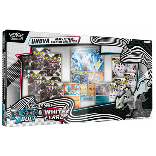 2025 Pokémon Scarlet & Violet Black Bolt & White Flare Unova Heavy Hitters Premium Collection (Costco Exclusive)